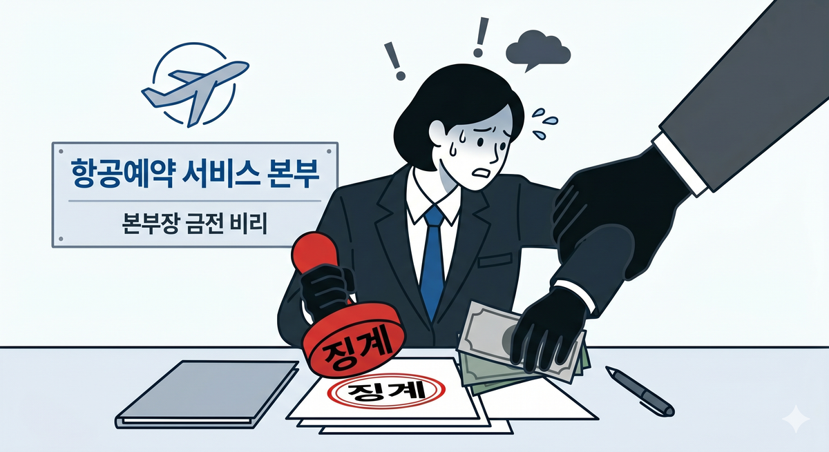 [루머] 모 업체 항공 본부장 금전 문제로 징계