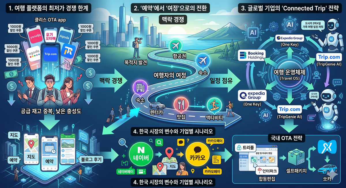 여행 플랫폼의 다음 전쟁은 ‘최저가’가 아니라 ‘일정 점유’다